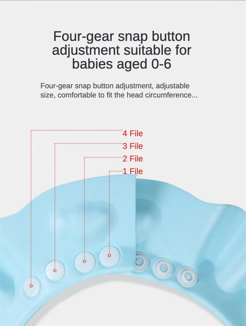 Kids Adjustable Shampoo Bathing Cap – Ear & Eye Protection