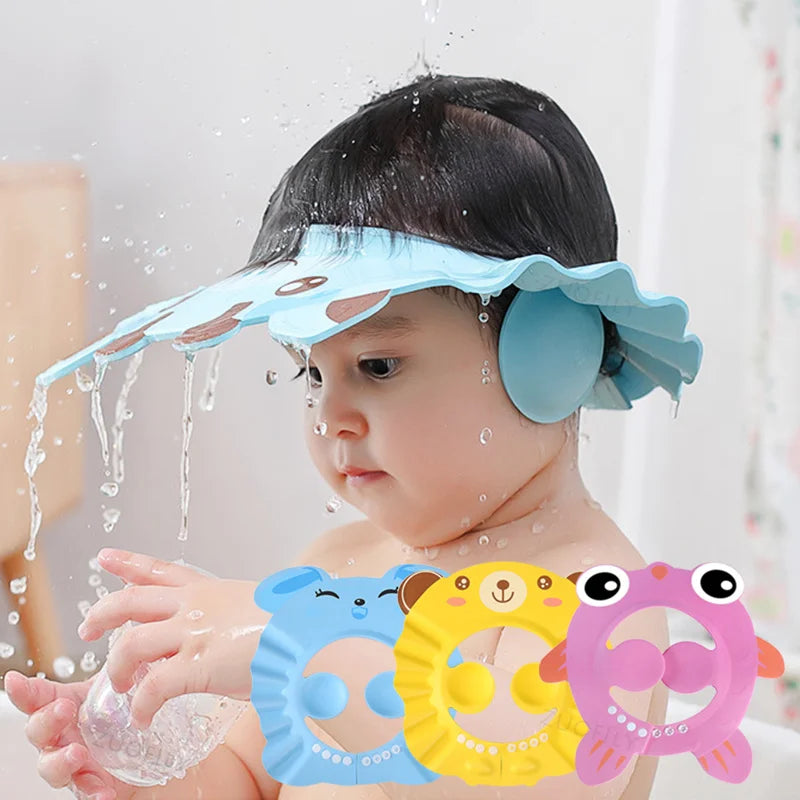 Kids Adjustable Shampoo Bathing Cap – Ear & Eye Protection