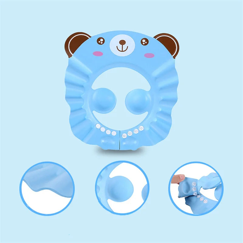 Kids Adjustable Shampoo Bathing Cap – Ear & Eye Protection