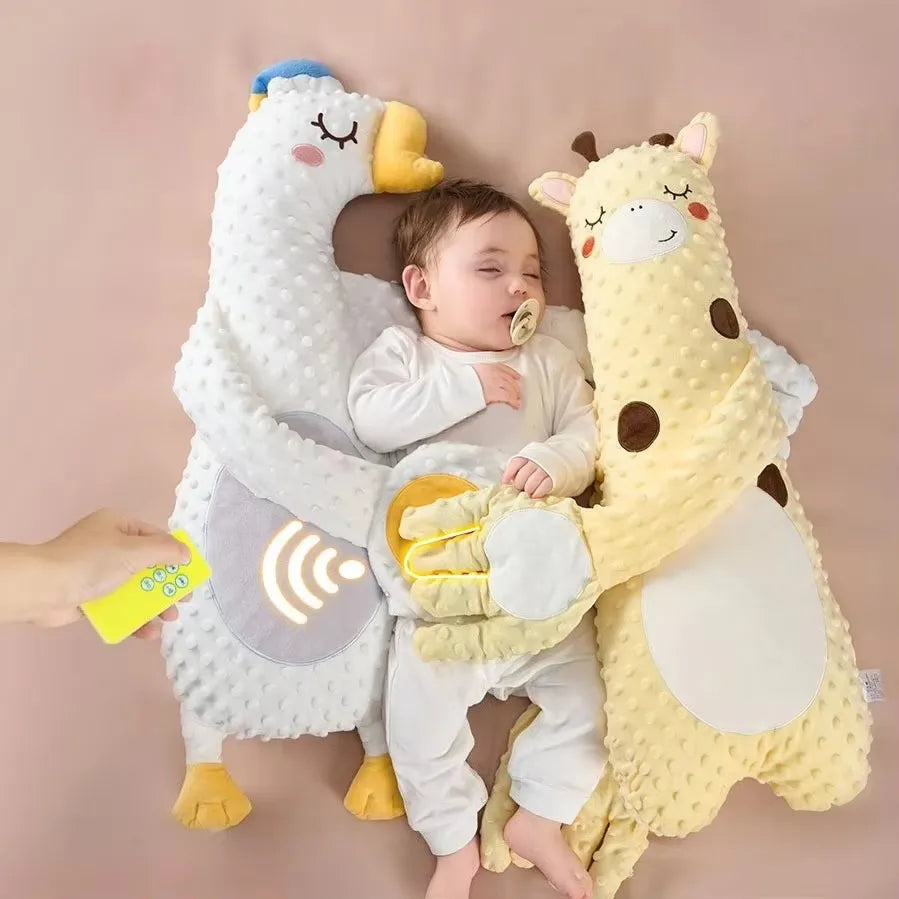 Soothing Baby Sleep Pillow – Newborn Patting Pillow with Gentle Electric Hand & Remote Control