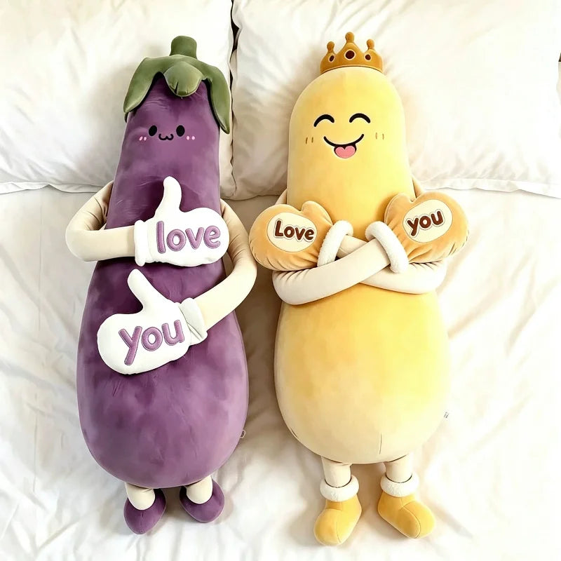 CuddleVeggie™ Plush Sleep Companion Pillow – Soft Long-Body Comfort & Leg Support Cushion