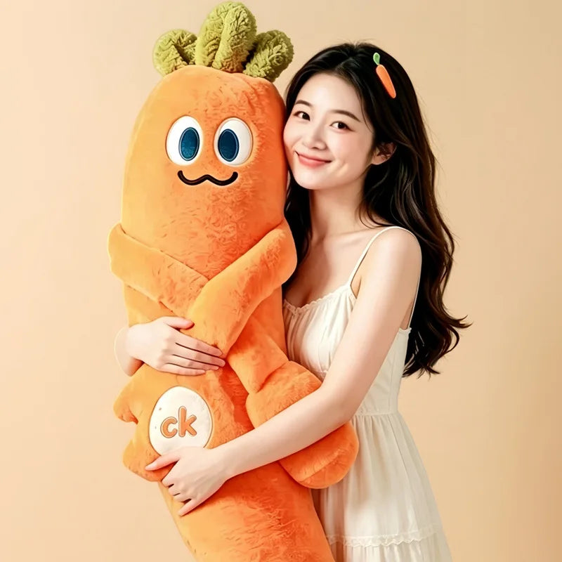 CuddleVeggie™ Plush Sleep Companion Pillow – Soft Long-Body Comfort & Leg Support Cushion