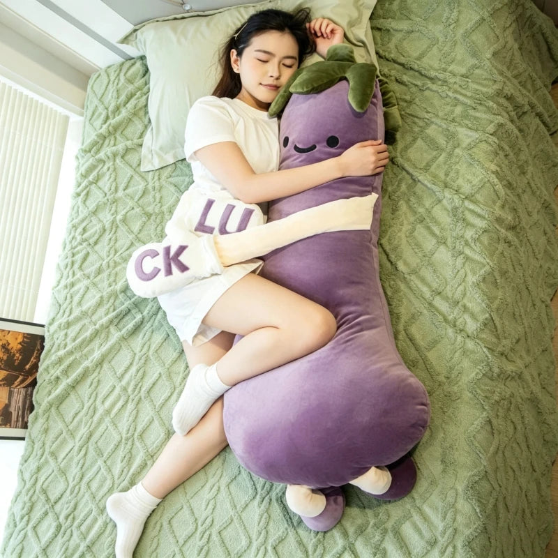 CuddleVeggie™ Plush Sleep Companion Pillow – Soft Long-Body Comfort & Leg Support Cushion