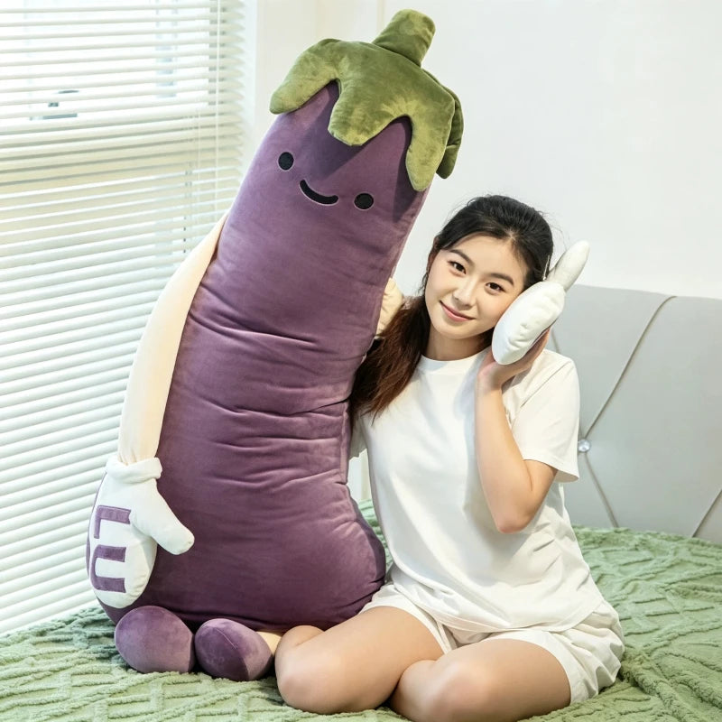 CuddleVeggie™ Plush Sleep Companion Pillow – Soft Long-Body Comfort & Leg Support Cushion