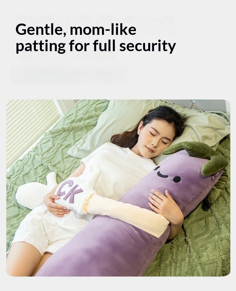 CuddleVeggie™ Plush Sleep Companion Pillow – Soft Long-Body Comfort & Leg Support Cushion