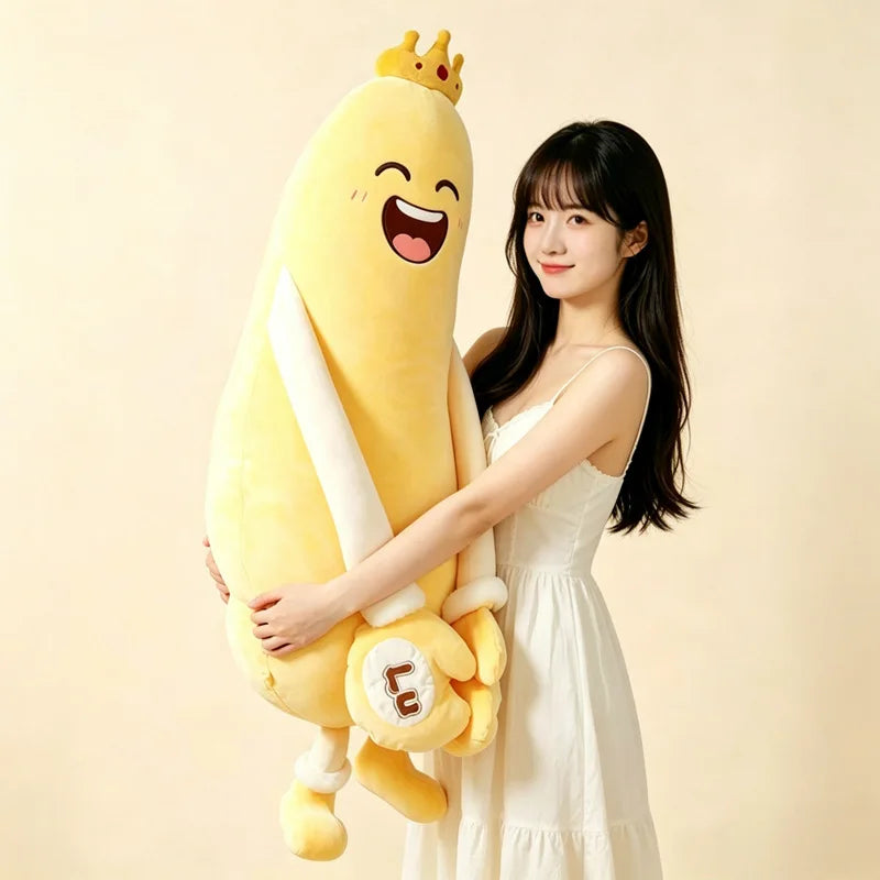 CuddleVeggie™ Plush Sleep Companion Pillow – Soft Long-Body Comfort & Leg Support Cushion