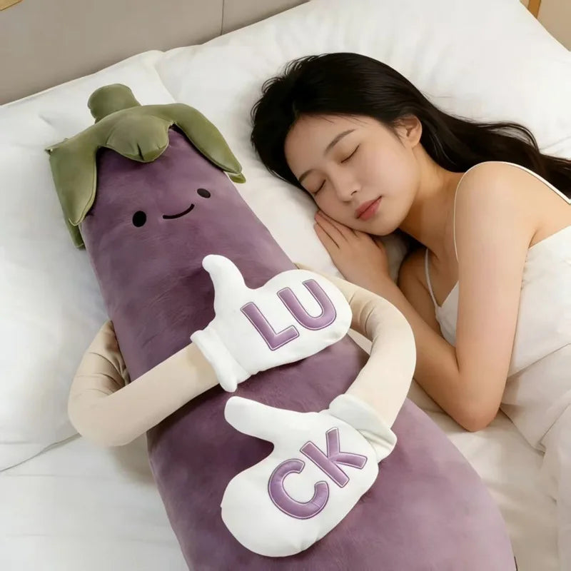 CuddleVeggie™ Plush Sleep Companion Pillow – Soft Long-Body Comfort & Leg Support Cushion