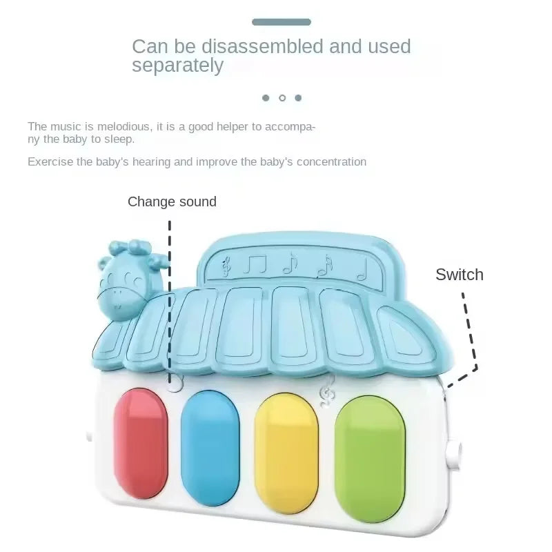 LittleNest™ 3-in-1 Baby Activity Gym – Foldable Sensory Playmat with Hanging Toys, Music & Lights