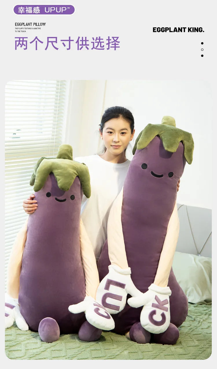 CuddleVeggie™ Plush Sleep Companion Pillow – Soft Long-Body Comfort & Leg Support Cushion