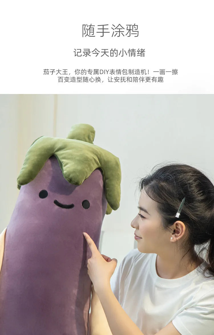 CuddleVeggie™ Plush Sleep Companion Pillow – Soft Long-Body Comfort & Leg Support Cushion