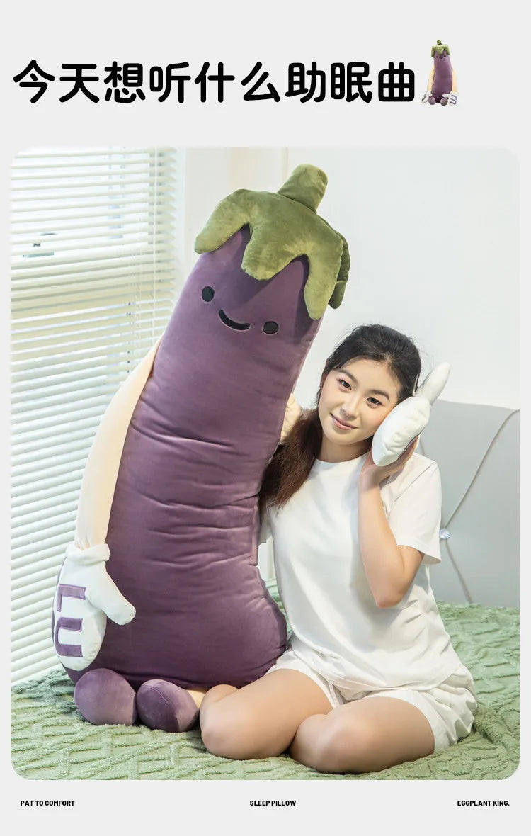 CuddleVeggie™ Plush Sleep Companion Pillow – Soft Long-Body Comfort & Leg Support Cushion