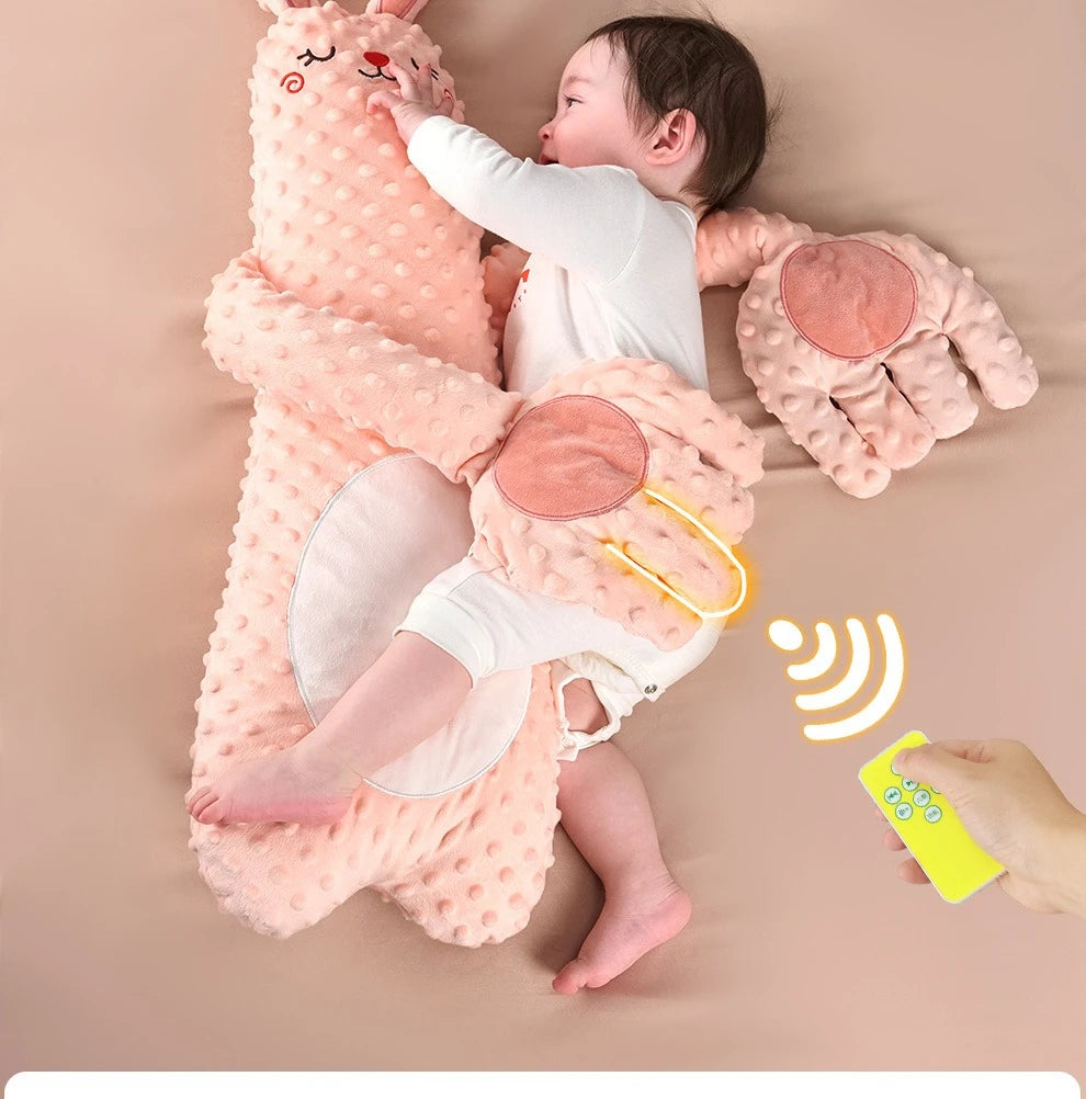 Soothing Baby Sleep Pillow – Newborn Patting Pillow with Gentle Electric Hand & Remote Control